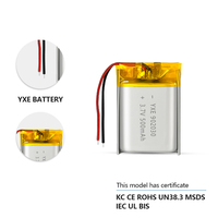 YXE Source usine 3.7V/500mah 902030 gros haute sécurité pochette Rechargeable batteries semi-solides UN38.3 certifié 12