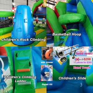 Château gonflable combiné sur le thème des champions de football avec toboggan, aire de jeux extérieure pour fêtes et <span class=keywords><strong>location</strong></span> commerciale - Product Image 6
