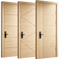 Portes intérieures italiennes en bois massif pour chambre à coucher, portes en bois de noyer pour la maison, style minimaliste