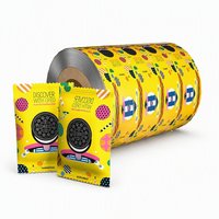 Rouleau de film d'emballage alimentaire imprimé sur mesure, design de dessin animé, laminé, souple, pour sachets de snacks, bâtonnets glacés, bonbons, thermoscellable, en vrac, OEM