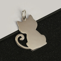Usine En Acier Inoxydable Pet chat En Forme D'étiquette D'identification Anti Perte Chien Tag Titane Acier Pendentif Publicité Cadeau Gravé Chien Tag