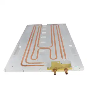 Tubes Cold Plate Water Cooling Plate Heat Sink Embedded Copper Wooden Box Square Custom 6000 Series Aluminum Extrusion Profiles