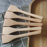 Mini spatule en bambou naturel 13*2.7cm, cuillère, ustensile de cuisine, sûr pour les aliments, design durable et pratique