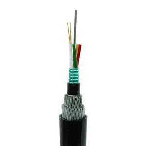 High quality direct buried underwater cable GYTA53+333 double steel wire armoured fiber optic cable