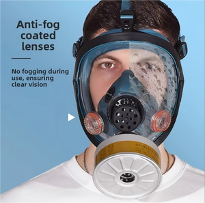 CE Approved Full Face Gas <b>Mask</b> Industrial Construction EN136 Silicone 40mm <b>Spray</b> Paint Acid Gasses Chemical Full Face Toxic Gas - Product Image 5