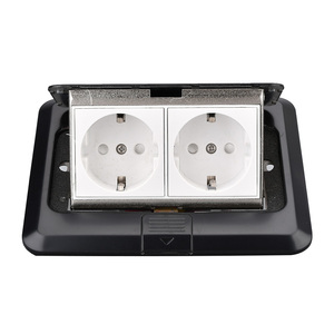 Nhà máy trực tiếp tiêu chuẩn Châu Âu ba-trong-một Hidden Tabletop Ổ cắm điện IP44 NFC pop-up Máy tính để bàn sạc ổ cắm - Product Image 1