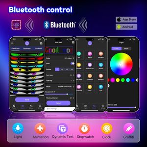 Letrero LED Programable P5, Resolución 32x634, Control por Aplicación Bluetooth para Interiores, Ideal para Exhibición en Escaparates de Negocios y Tiendas Minoristas - Product Image 4