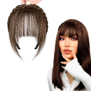 Machine à extensions de cheveux en fibre haute température en gros, double trame, résistante à la chaleur, teinte, tressée, bandeau pour femmes et filles, vague naturelle - Product Image 3