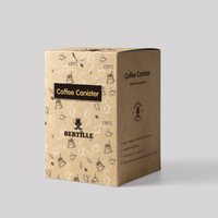 Boîte d'emballage personnalisée avec impression de logo, en papier kraft recyclé, carton de qualité supérieure, pour thé, café en poudre, boîte cadeau, finition mate.