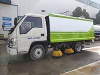 Truk Penyapu Kompak Langsung dari Pabrik 2cbm 88HP dengan Tangki Air untuk Pengendalian Debu