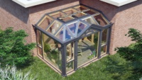 Kit de véranda en aluminium directement de l'usine - Serre en polycarbonate, écran et patio d'hiver pour jardin