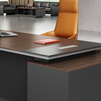 Mobilier de bureau de luxe moderne pour PDG pour bureau école hôpital automatique acier bois cuir MDF