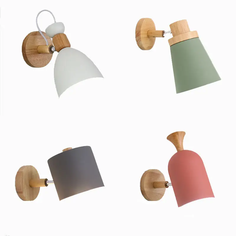 Led Nordic Macaron Antler Wall Lamp Modern Simple Bedroom Bedside Lamp Creative Simple Aisle Single Head Wall Lamp