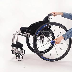 10kgアルミ合金車椅子スポーツ車椅子背もたれプッシュハンドル折りたたみ可能ビッグホイールサイドガードDetachable-BZ-ZJ01 - Product Image 5