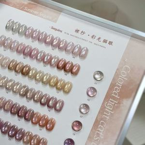 ZRKGEL - Set <span class=keywords><strong>de</strong></span> 24 Esmaltes <span class=keywords><strong>de</strong></span> Uñas en Gel con Efecto Ojo <span class=keywords><strong>de</strong></span> Gato, Color Rosa Brillante, para Verano, Marca Privada, Sin HEMA ni TPO, Magnético, UV, para Salón - Product Image 4