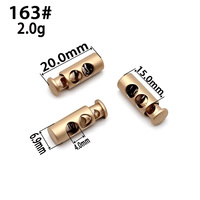 Bouton de cordon réglable en alliage métallique brillant argenté à 2 trous, verrou de cordon en gros pour vêtements/sacs/chaussures