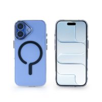Coque de téléphone transparente 2-en-1 gaufrée compatible pour entreprises, détachable, antichoc, en TPU+PC, pour 16-17