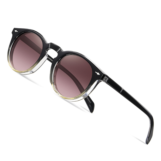 Transparent Gradient Sunglasses with Acetate TR90 Frame Gold Black Silver Polarized Optical Lenses Fashion Styles for Men Women