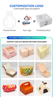 FAVORCRAFTS Maßgefertigte Recycelbare Pyramidenförmige Faltbare Papierboxen mit Griff für Lebensmittelverpackungen Kleine Kuchenboxen Brotkuchenboxen