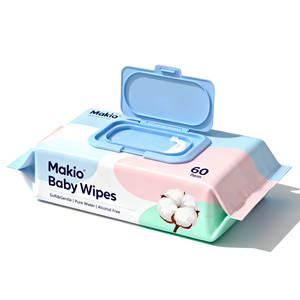 Lingettes nettoyantes pour bébé <span class=keywords><strong>Love</strong></span> of Dream Pure Water sans alcool, en tissu non tissé, 150x180mm, 60/80 pièces, lingettes douces au parfum citron et lavande - Product Image 1