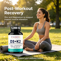 OEM Superfood Vitamin D3 K2 5000 IU Magnesium B6 Zinc Quercetin untuk Energi, Imunitas, dan Kesehatan Otot dalam Bentuk Kapsul Lunak