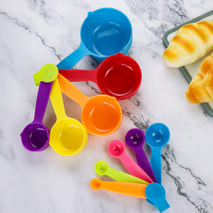 10-Pack Kitchen <b>Measuring</b> <b>Tools</b> Plastic Colorful <b>Measuring</b> Cups and Spoons Set - Product Image 3