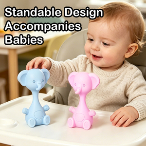 Adorable hochet en silicone en forme d'éléphant, jouets de dentition pour bébé, doux et sensoriels, pour nouveau-né, <span class=keywords><strong>cadeau</strong></span> - Product Image 2