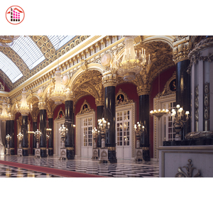 Sàn Đá Cẩm Thạch Đen Nero Marquina Sảnh Hùng Vĩ Cột Đá Cẩm Thạch Kiểu La Mã Giá Nội Thất - Product Image 3