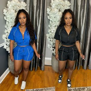 Spring Summer Women's Outfits Crop Top Shorts 2 Piece Short <strong>Matching</strong> <strong>Sets</strong> Women <strong>Jogger</strong> <strong>Set</strong> Two Piece Women Clothing - Product Image 2
