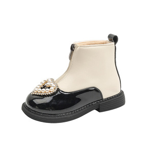 Fashion New Trend Girls Retro Boots Autumn and Winter Soft Bottom Girls Zip Flat Ankle Boots Kids - Product Image 5