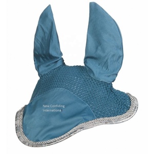 Equestrian horse Fly veil ear bonnet ear net Crochet custom logo horse product Fly ear Bonnet high quality am592 - Product Image 1