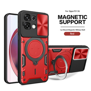 <span class=keywords><strong>Coque</strong></span> de téléphone antichoc Lichicase pour OPPO A6X avec cache-objectif coulissant, béquille magnétique et accessoires anti-gravité - Product Image 3