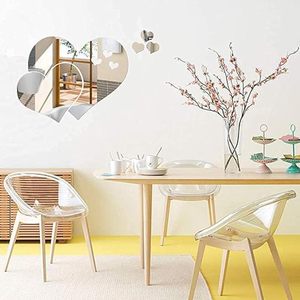 รูปลอกติดผนังกระจกอะคริลิครูปหัวใจสำหรับห้องนั่งเล่นออกแบบได้ตามที่ต้องการ - Product Image 3
