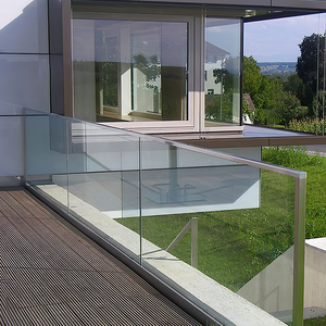 Nouveau U canal balcon verre sans cadre garde-corps en <span class=keywords><strong>aluminium</strong></span> Extrusion verre trempé <span class=keywords><strong>pour</strong></span> <span class=keywords><strong>terrasse</strong></span> <span class=keywords><strong>barre</strong></span> d'appui personnalisée 304sus main courante - Product Image 4