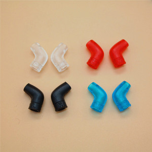 Connecteur pliable en plastique, adaptateur à Angle droit pour câble de casque, quatre couleurs, rouge, bleu, noir, transparent - Product Image 1