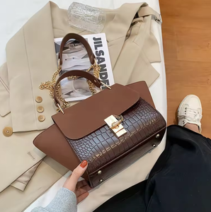 Casual shoulder crossbody bag with button closure, durable and portable, new elegant <b>handbag</b> tote bag - Product Image 2