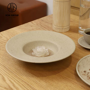 Classica argilla <span class=keywords><strong>ceramica</strong></span> rotonda Pasta Pasta <span class=keywords><strong>servizio</strong></span> cibo da 8 pollici piatto per ristorante Hotel commerciale stoviglie stoviglie - Product Image 4