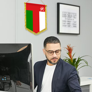 Mini 20x30cm Pennant Car Flags Oman Wall Decor Display Accessories <b>Small</b> Ornaments for Hanging - Product Image 3