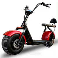 Scooter Eléctrico Citycoco con Doble Asiento y Neumáticos Anchos para Motocicleta Estilo E, Motor de 2000W, Batería de Litio Extraíble, Sensor a Prueba de Agua