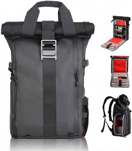 Sac à dos pour appareil photo de grande capacité, imperméable, gris, pour voyages et photographie, échantillon gratuit - Product Image 1
