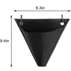 <b>Wall</b>-mounted succulent planter triangular <b>hanging</b> bag, indoor and outdoor gardening decorative plant <b>hanging</b> <b>basket</b>, flower pot - Product Image 5