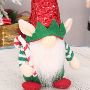 Figurine d'elfe de Noël avec chapeau à paillettes, décoration de gnome, ornement de salon, style scandinave réutilisable - Product Image 4