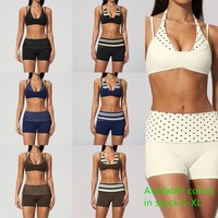 Vêtements de sport pour femme, ensemble deux pièces léger avec soutien-gorge et short à taille haute pliable, nouvelle collection été 2026