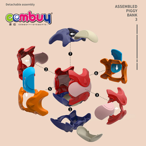 Bola <span class=keywords><strong>de</strong></span> bloques <span class=keywords><strong>de</strong></span> construcción, ahorro <span class=keywords><strong>de</strong></span> monedas, montaje educativo, hucha DIY - Product Image 2