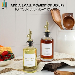 Premium 350ml 500ml Exportación Vinagre Aceite de <span class=keywords><strong>aguacate</strong></span> Mate Negro Blanco Claro Superficie Lisa Metal Sprout Corcho Aceite Botellas de vidrio - Product Image 3