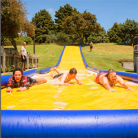 Toboggan aquatique gonflable QIYI - Monopiste en PVC pour enfants et adultes, capacité de 500 kg, taille et couleur personnalisables, extérieur