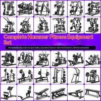 Peralatan Kebugaran Hummer Set Lengkap Multi-Fungsi Gym Komersial Profesional High-Pulley Lat Pulldown Chest Press Strength