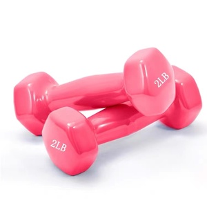 Haltères hexagonales enduites de vinyle coloré professionnel personnalisé 3KG ensemble d'haltérophilie en fer Durable pour un usage domestique Fitness - Product Image 2