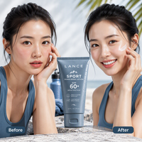 Lotion solaire sport en gros SPF 60+ Protection UV à large spectre pour la réparation de la barrière cutanée Apaisante