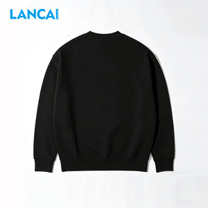 Lancai High Quality Pullover Cotton <b>Plain</b> Dyed Custom White Crewneck <b>Sweatshirt</b> Men Custom Women's Men's Hoodies & <b>Sweatshirts</b> - Product Image 3